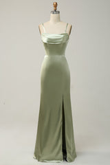 bridesmaid Dresses Vintage, Green Mermaid Covertible Wear Long Bridesmaid Dress
