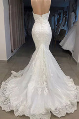 Amazing Sweetheart Mermaid White Wedding Dress Outfits For Women Off the shoulder Lace Bridal Gowns Online