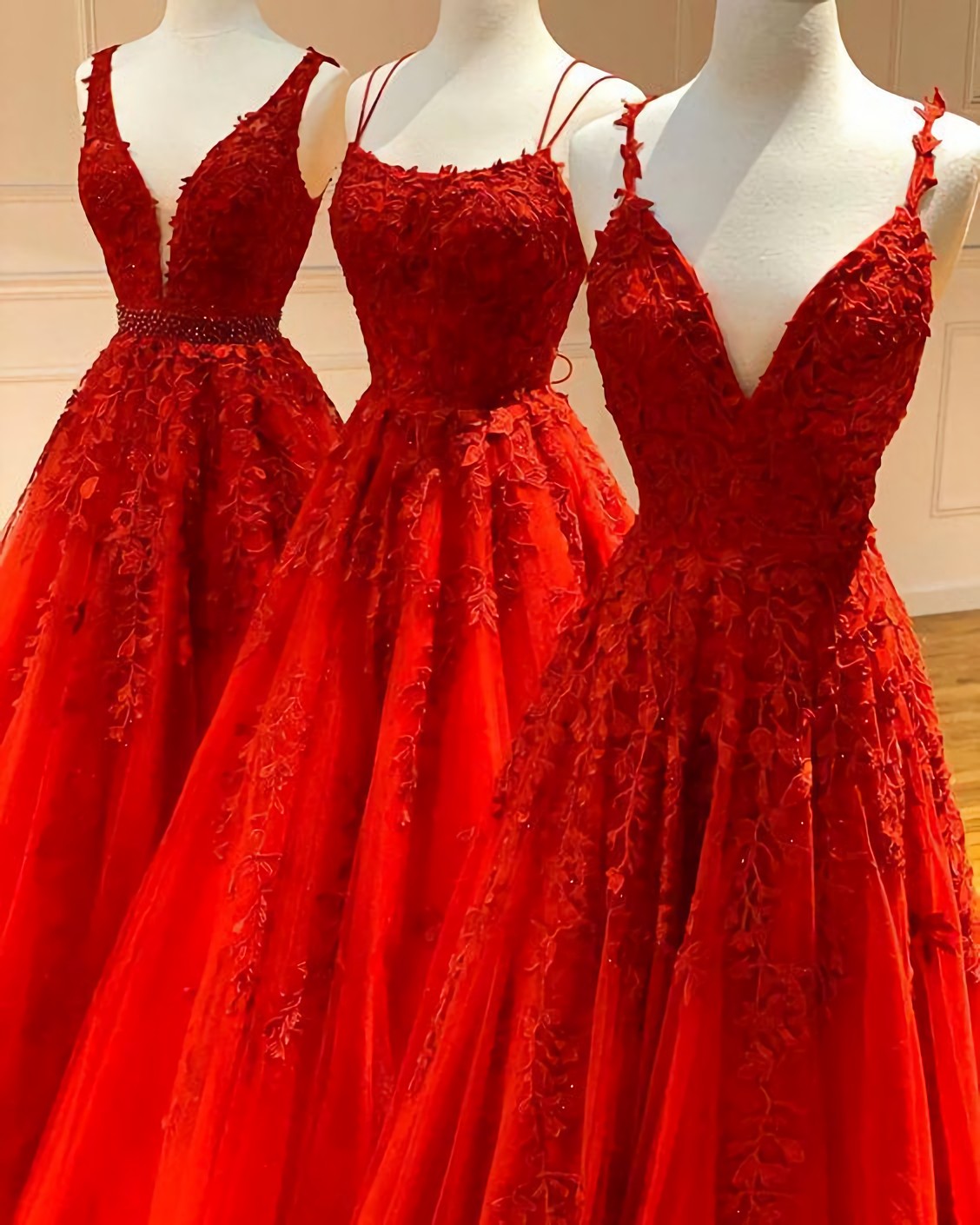 Elegant Red Long bridesmaid Dress, Evening Formal Dress
