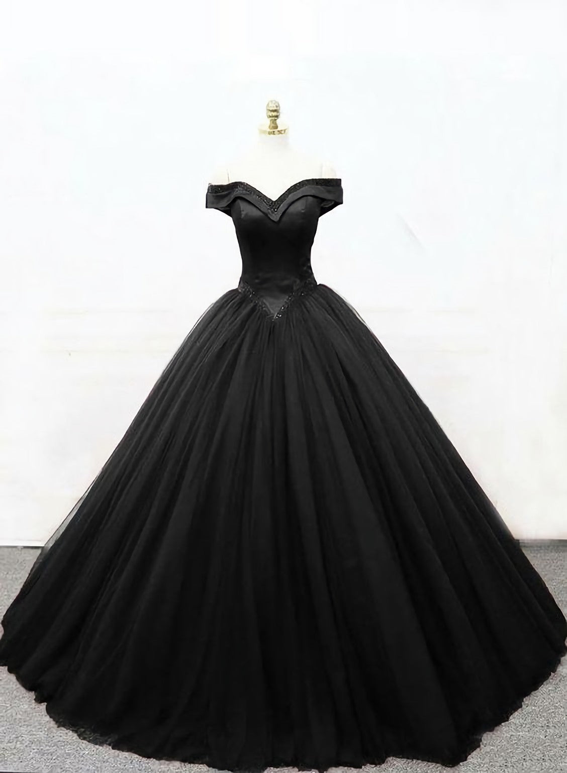 Black Princess Ball Gown Black Formal bridesmaid Dress